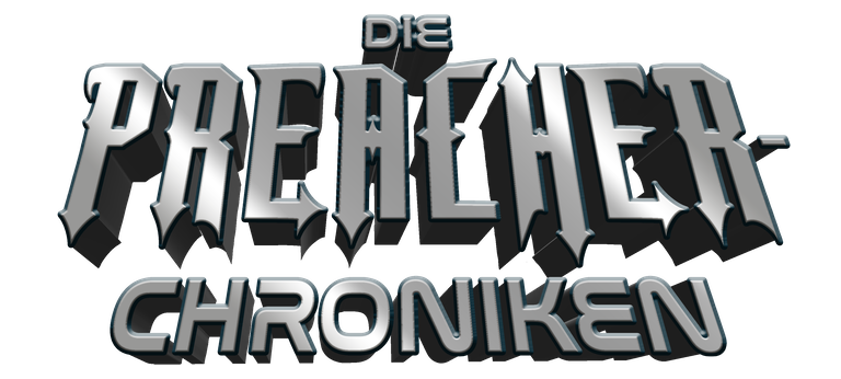 Logo der Preacher-Chroniken. Zu sehen ist der Schriftzug "Die Preacher-Chroniken".